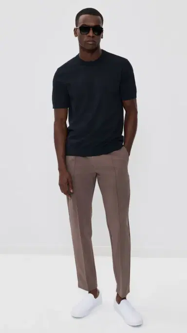 Theory Light Bilen Knit Soris Tee Dark Eclipse L | Thumbnail 5 Theory Light Bilen Knit Soris Tee Dark Eclipse L | Thumbnail 5