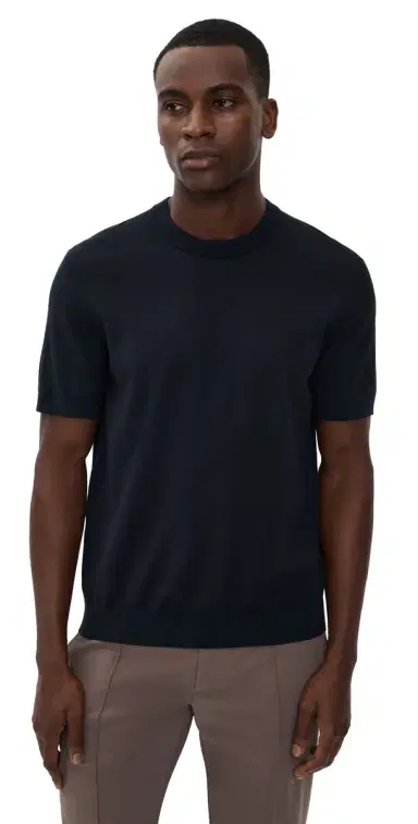 Theory Light Bilen Knit Soris Tee Dark Eclipse L | Thumbnail 1 Theory Light Bilen Knit Soris Tee Dark Eclipse L | Thumbnail 1