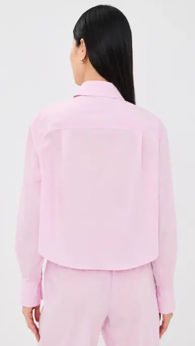 Simkhai Renata Cropped Button Down Shirt Tulip S | Thumbnail 3 Simkhai Renata Cropped Button Down Shirt Tulip S | Thumbnail 3