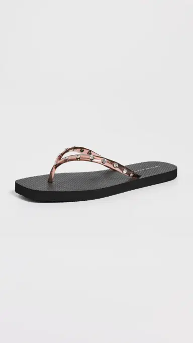 Loeffler Randall Taryn Crystal Jelly Flip Flops Brown/Black 5 | Thumbnail 4 Loeffler Randall Taryn Crystal Jelly Flip Flops Brown/Black 5 | Thumbnail 4