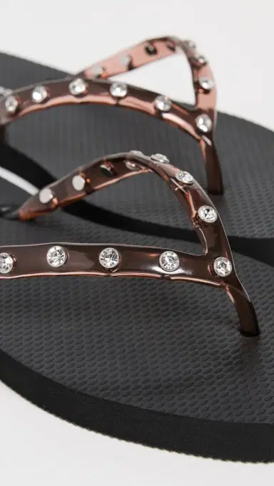 Loeffler Randall Taryn Crystal Jelly Flip Flops Brown/Black 5 | Thumbnail 6 Loeffler Randall Taryn Crystal Jelly Flip Flops Brown/Black 5 | Thumbnail 6