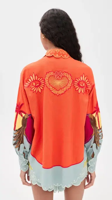 Farm Rio Usiacuri Richelieu Shirt Usiacuri Multicolor S | Thumbnail 3 Farm Rio Usiacuri Richelieu Shirt Usiacuri Multicolor S | Thumbnail 3