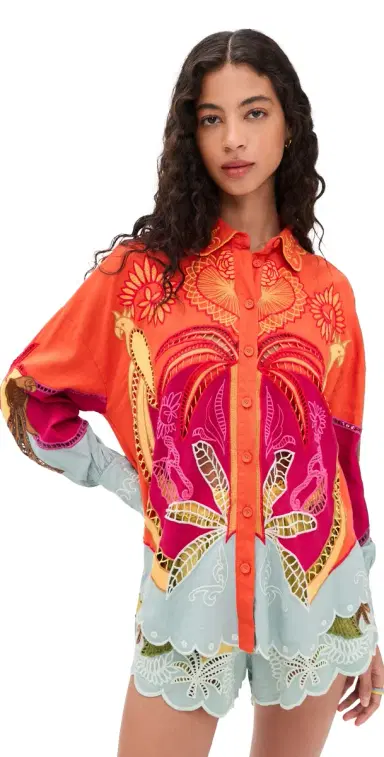 Farm Rio Usiacuri Richelieu Shirt Usiacuri Multicolor S | Thumbnail 1 Farm Rio Usiacuri Richelieu Shirt Usiacuri Multicolor S | Thumbnail 1