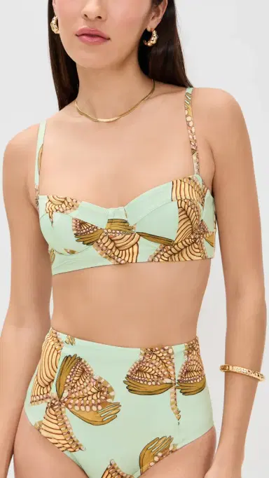 Ulla Johnson Zahara Bikini Top Water Blossoms | Thumbnail 2 Ulla Johnson Zahara Bikini Top Water Blossoms | Thumbnail 2