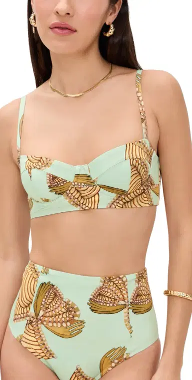 Ulla Johnson Zahara Bikini Top Water Blossoms | Thumbnail 1 Ulla Johnson Zahara Bikini Top Water Blossoms | Thumbnail 1