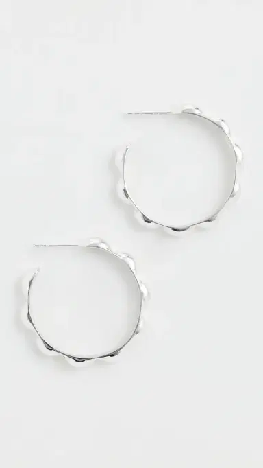 Sophie Blake Selena Scalloped Hoops Silver One Size | Thumbnail 2 Sophie Blake Selena Scalloped Hoops Silver One Size | Thumbnail 2