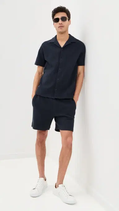 Vince Boucle Cabana Shirt Coastal Blue M | Thumbnail 5 Vince Boucle Cabana Shirt Coastal Blue M | Thumbnail 5