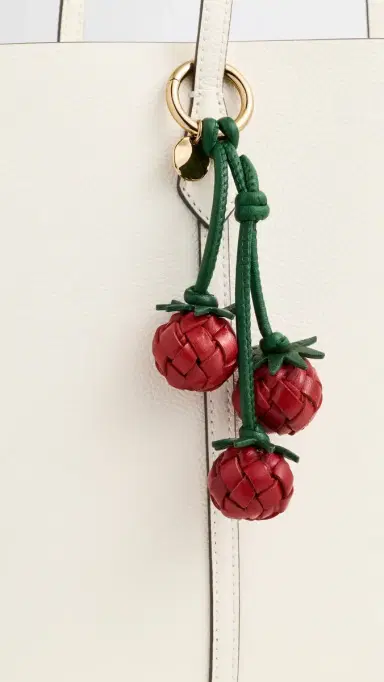 Madewell Woven Tomato Bag Charm Scarlet Multi One Size | Thumbnail 4 Madewell Woven Tomato Bag Charm Scarlet Multi One Size | Thumbnail 4