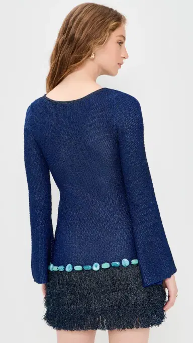 The Wolf Gang Casilda Mini Dress Cornflower | Thumbnail 3 The Wolf Gang Casilda Mini Dress Cornflower | Thumbnail 3