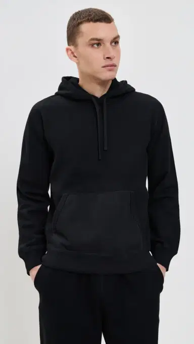 REIGNING CHAMP Midweight Terry Standard Hoodie Black | Thumbnail 2 REIGNING CHAMP Midweight Terry Standard Hoodie Black | Thumbnail 2