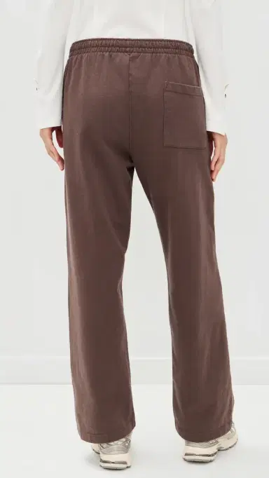 Sporty & Rich NY Crest Embroidered Wide Sweatpants Chocolate | Thumbnail 4 Sporty & Rich NY Crest Embroidered Wide Sweatpants Chocolate | Thumbnail 4