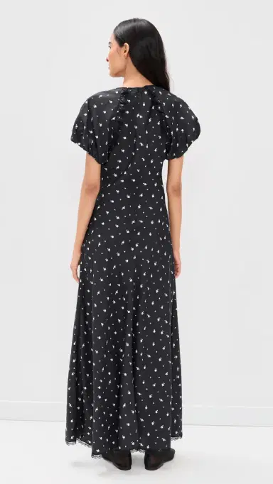 Lee Mathews Roxie Silk Dress Black 3 | Thumbnail 3 Lee Mathews Roxie Silk Dress Black 3 | Thumbnail 3