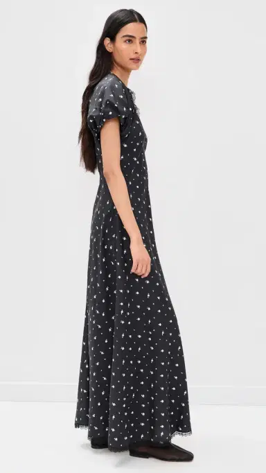 Lee Mathews Roxie Silk Dress Black 3 | Thumbnail 4 Lee Mathews Roxie Silk Dress Black 3 | Thumbnail 4