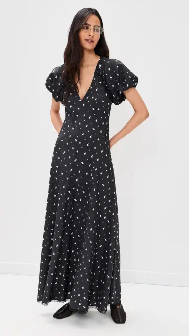 Lee Mathews Roxie Silk Dress Black 3 | Thumbnail 5 Lee Mathews Roxie Silk Dress Black 3 | Thumbnail 5