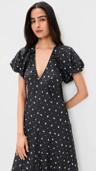 Lee Mathews Roxie Silk Dress Black 3 | Thumbnail 6 Lee Mathews Roxie Silk Dress Black 3 | Thumbnail 6