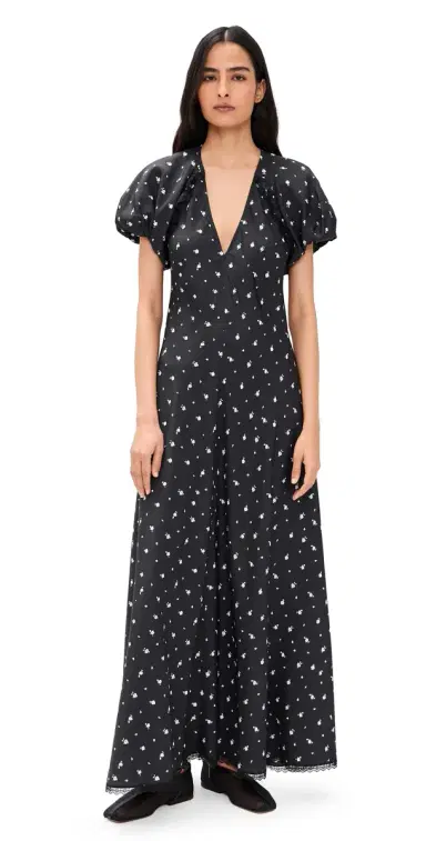 Lee Mathews Roxie Silk Dress Black 3 | Thumbnail 1 Lee Mathews Roxie Silk Dress Black 3 | Thumbnail 1