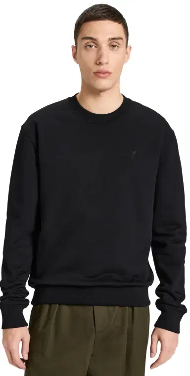 AMI De Coeur Unisex Sweatshirt Black | Thumbnail 1 AMI De Coeur Unisex Sweatshirt Black | Thumbnail 1