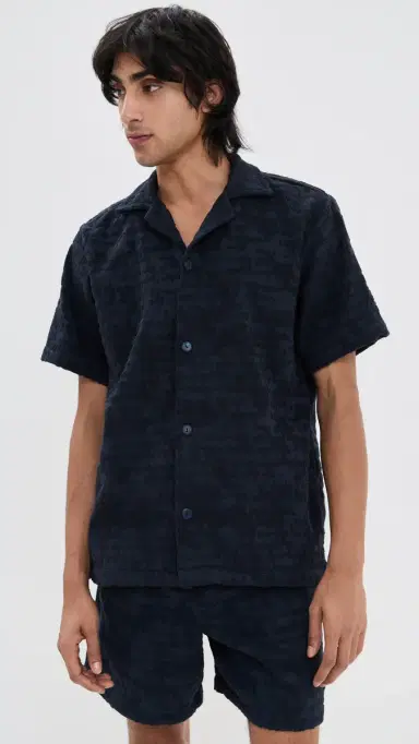 OAS Night Lagoon Cuba Terry Shirt Blue | Thumbnail 2 OAS Night Lagoon Cuba Terry Shirt Blue | Thumbnail 2