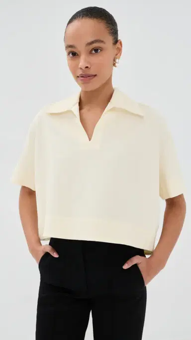 Jil Sander Short Sleeve Polo Chalk | Thumbnail 3 Jil Sander Short Sleeve Polo Chalk | Thumbnail 3