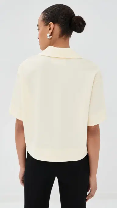 Jil Sander Short Sleeve Polo Chalk | Thumbnail 4 Jil Sander Short Sleeve Polo Chalk | Thumbnail 4