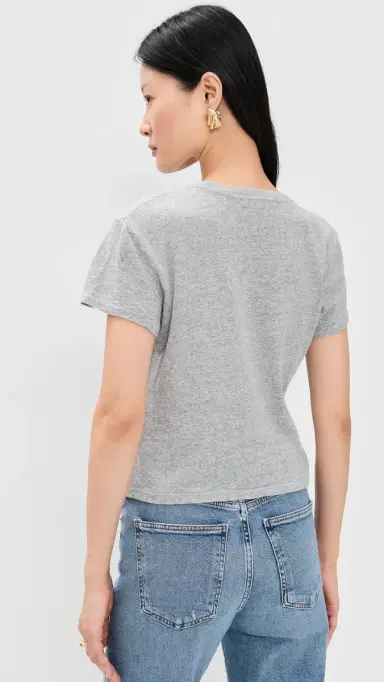 perfectwhitetee Lisa Recycled Cotton lim T-Shirt Heather Grey | Thumbnail 3 perfectwhitetee Lisa Recycled Cotton lim T-Shirt Heather Grey | Thumbnail 3