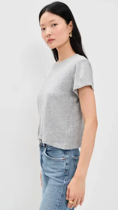 perfectwhitetee Lisa Recycled Cotton lim T-Shirt Heather Grey | Thumbnail 4 perfectwhitetee Lisa Recycled Cotton lim T-Shirt Heather Grey | Thumbnail 4