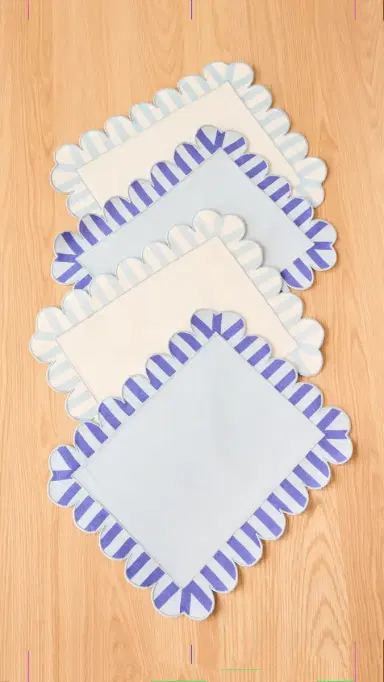 Misette Embroidered Linen Placemats Set of 4 | Thumbnail 2 Misette Embroidered Linen Placemats Set of 4 | Thumbnail 2