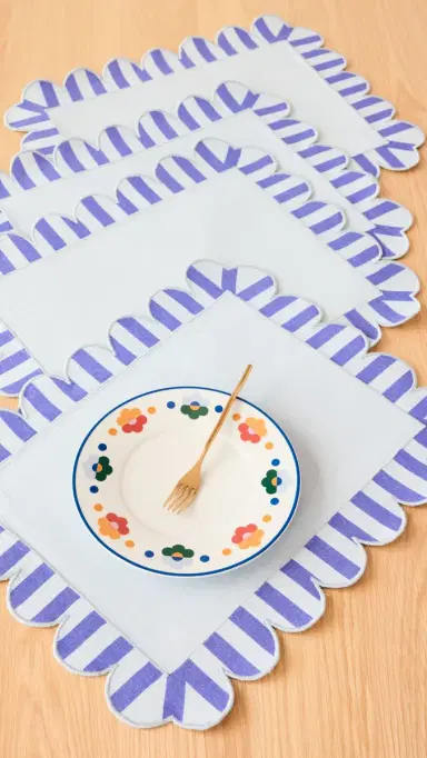 Misette Embroidered Linen Placemats Set of 4 | Thumbnail 4 Misette Embroidered Linen Placemats Set of 4 | Thumbnail 4