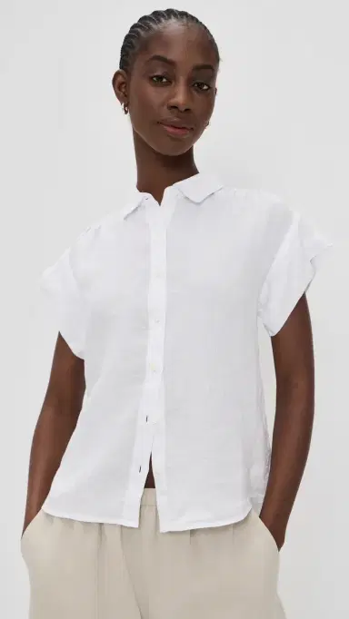 Alex Mill addie Blouse in Linen | Thumbnail 3 Alex Mill addie Blouse in Linen | Thumbnail 3