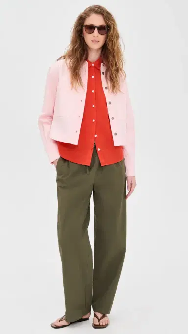 Alex Mill Maddie Blouse in inen Chili | Thumbnail 5 Alex Mill Maddie Blouse in inen Chili | Thumbnail 5