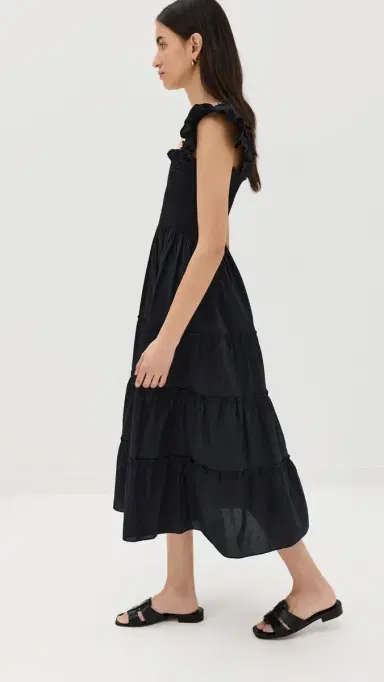 Hill House Home The Ellie Cotton Nap Dress Black | Thumbnail 4 Hill House Home The Ellie Cotton Nap Dress Black | Thumbnail 4