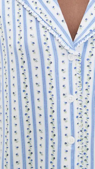 Hill House Home The Marina Pajama Set Petal Stripe Blue XS | Thumbnail 6 Hill House Home The Marina Pajama Set Petal Stripe Blue XS | Thumbnail 6