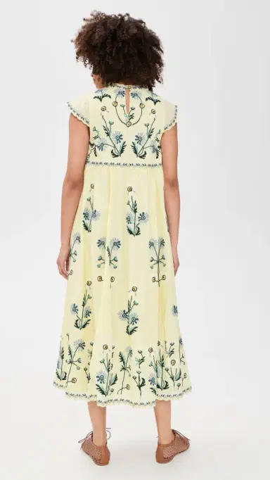 Sea Audra Embroidered Midi Dress Butter | Thumbnail 3 Sea Audra Embroidered Midi Dress Butter | Thumbnail 3