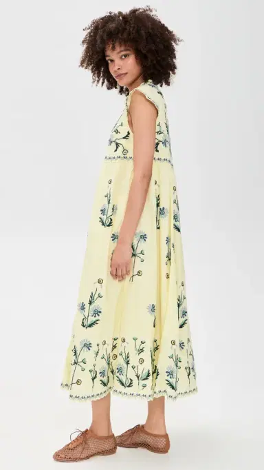 Sea Audra Embroidered Midi Dress Butter | Thumbnail 4 Sea Audra Embroidered Midi Dress Butter | Thumbnail 4
