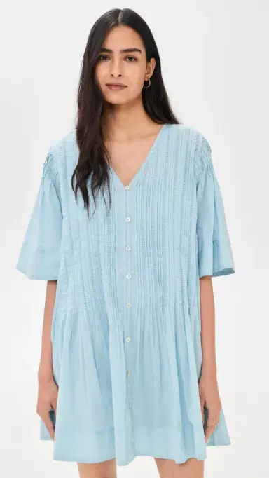 Sea Alberte Solid Mini Dress Blue | Thumbnail 2 Sea Alberte Solid Mini Dress Blue | Thumbnail 2