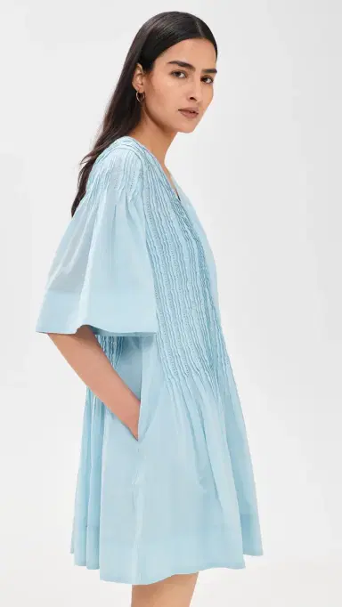 Sea Alberte Solid Mini Dress Blue | Thumbnail 4 Sea Alberte Solid Mini Dress Blue | Thumbnail 4