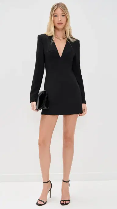 BLACK HALO Kenna Micro Mini Dress Black 4 | Thumbnail 2 BLACK HALO Kenna Micro Mini Dress Black 4 | Thumbnail 2