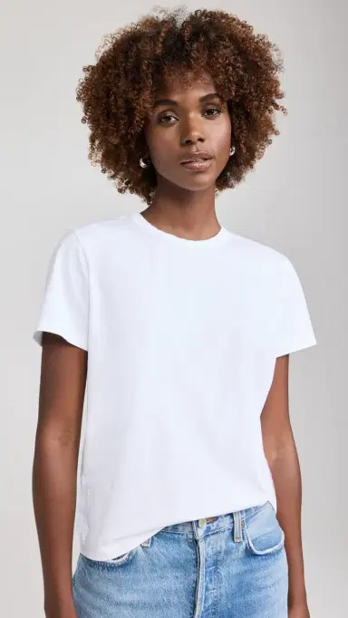 Madewell The Perfect Crewneck Tee in Allday Jersey Eyelet White | Thumbnail 2 Madewell The Perfect Crewneck Tee in Allday Jersey Eyelet White | Thumbnail 2