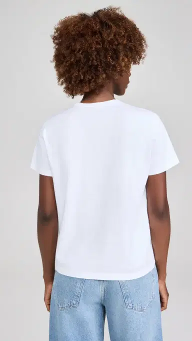 Madewell The Perfect Crewneck Tee in Allday Jersey Eyelet White | Thumbnail 3 Madewell The Perfect Crewneck Tee in Allday Jersey Eyelet White | Thumbnail 3