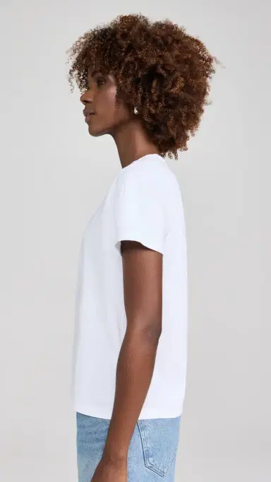 Madewell The Perfect Crewneck Tee in Allday Jersey Eyelet White | Thumbnail 4 Madewell The Perfect Crewneck Tee in Allday Jersey Eyelet White | Thumbnail 4