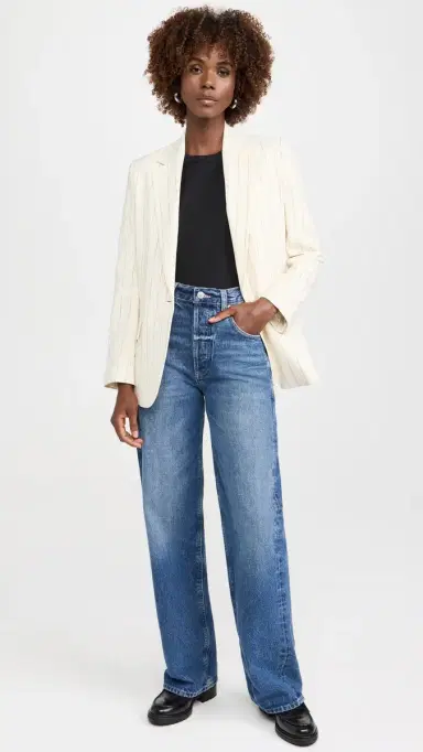 Madewell The Perfect Crewneck Tee in Allday Jersey Jet Black L | Thumbnail 5 Madewell The Perfect Crewneck Tee in Allday Jersey Jet Black L | Thumbnail 5