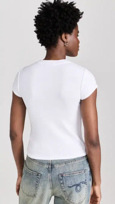 perfectwhitetee Jude Ribbed Baby Tee White | Thumbnail 3 perfectwhitetee Jude Ribbed Baby Tee White | Thumbnail 3