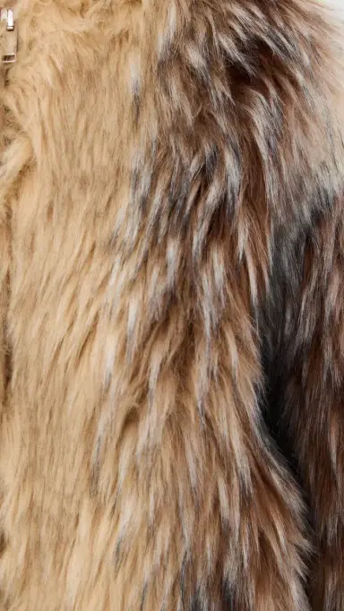 HALFBOY Faux Fur Bomber Camel/Black/Off White | Thumbnail 6 HALFBOY Faux Fur Bomber Camel/Black/Off White | Thumbnail 6