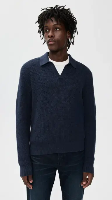 Madewell haker-titch weater Polo Cool Navy | Thumbnail 2 Madewell haker-titch weater Polo Cool Navy | Thumbnail 2