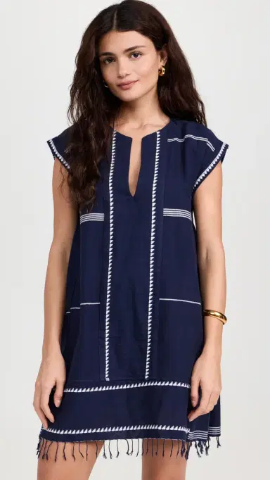 Lemlem Elina Caftan Nunu Navy L | Thumbnail 2 Lemlem Elina Caftan Nunu Navy L | Thumbnail 2