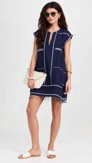 Lemlem Elina Caftan Nunu Navy L | Thumbnail 5 Lemlem Elina Caftan Nunu Navy L | Thumbnail 5