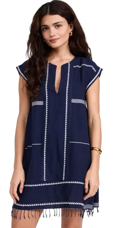 Lemlem Elina Caftan Nunu Navy L | Thumbnail 1 Lemlem Elina Caftan Nunu Navy L | Thumbnail 1
