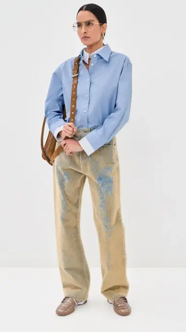 Acne Studios Button Down Top Light Blue/White | Thumbnail 5 Acne Studios Button Down Top Light Blue/White | Thumbnail 5