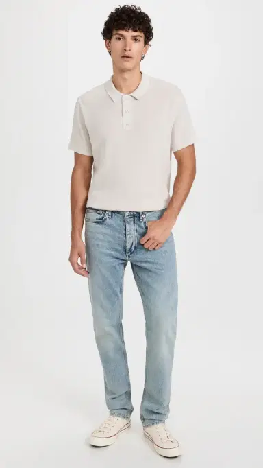 Onia Cotton Textured Knit Polo Stone L | Thumbnail 5 Onia Cotton Textured Knit Polo Stone L | Thumbnail 5