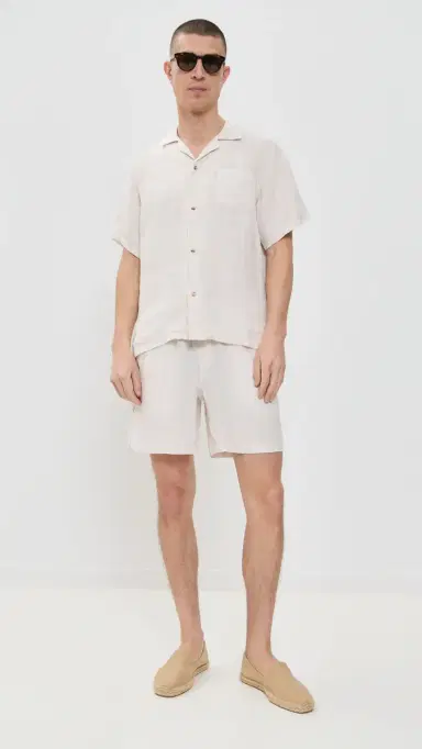 BATHER inen eisure Shorts 6" White | Thumbnail 5 BATHER inen eisure Shorts 6" White | Thumbnail 5